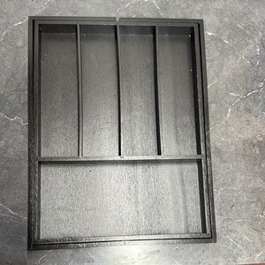 Elegant Black Wooden Kitchen Utensil Organizer